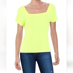 NWT Good Luck Gem Square Neck Short Sleeve Blouse